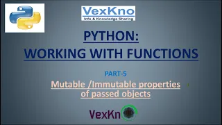 Python Function part-5 passing Mutable and Immutable data to function