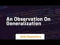 An observation on generalization
