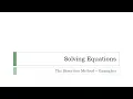 The Bisection Method - An Example