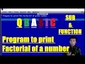 QBASIC Program to print the factorial of given number