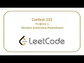 Leetcode 131 Problem 1 - Remove Outermost Parentheses