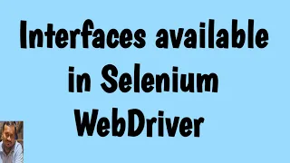 Selenium Interview Questions - 5 Interfaces available in Selenium WebDriver
