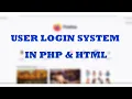 User Login System with Session - HTML PHP MySQL Web tutorials CodexTime