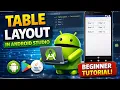 Table Layout Tutorial for Android Studio App Development 2025