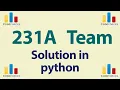 Codeforces Problem Solution in python 231A Team