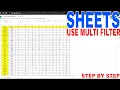 How to Use Multi Filter In Google Sheets