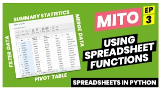 Mito Tutorial Ep 3 - Using spreadsheet functions to analyze data