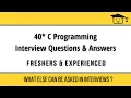 C Interview Questions