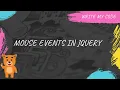 mouse events jquery click event double click event hover event