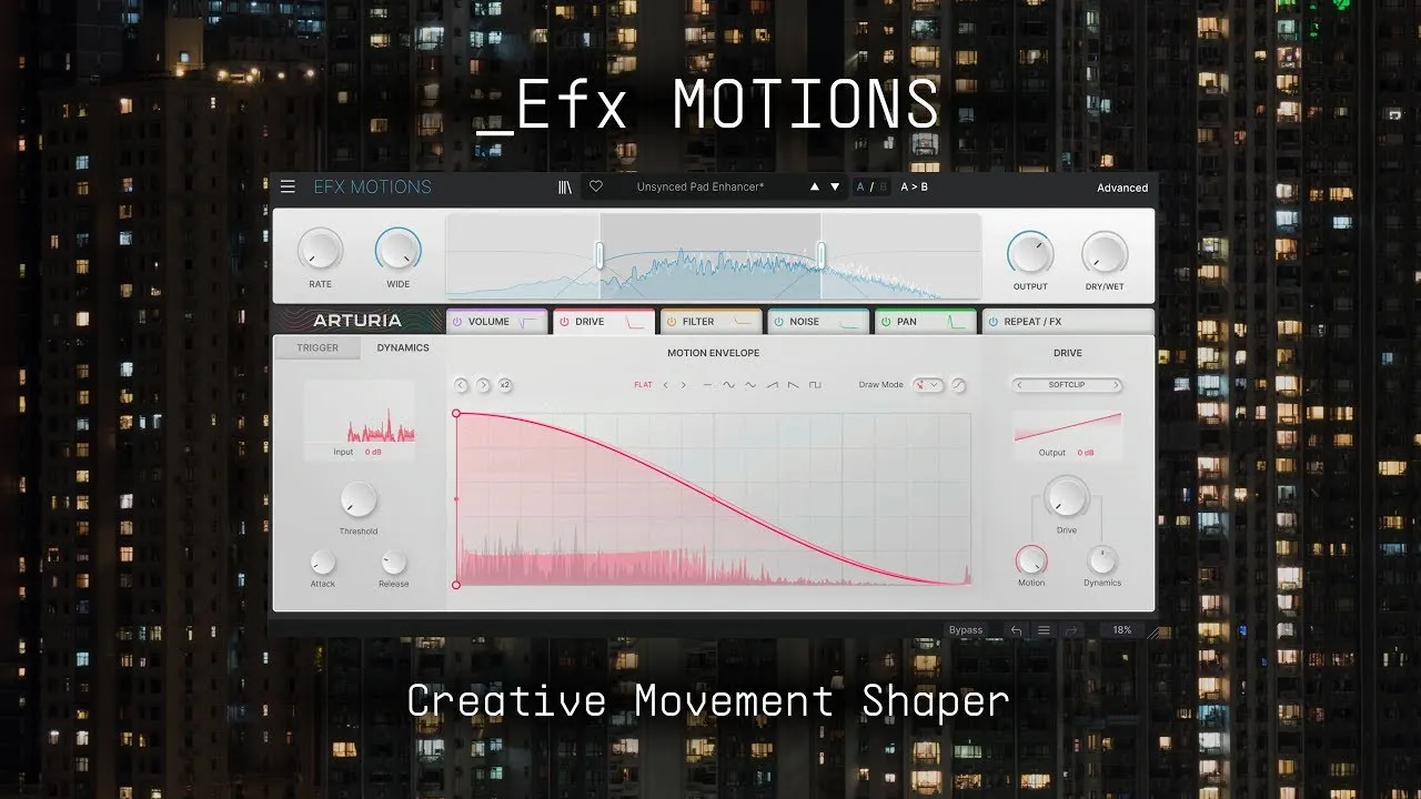 Efx MOTIONS | Creative Movement Shaper | ARTURIA