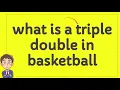 what is a triple double in basketball