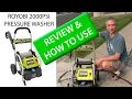 Ryobi 2 000-PSI 1 2 GPM Electric Pressure Washer Review and How To