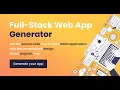 Full-Stack Web Application Generator Create React Vue and Angular Applications Without Coding