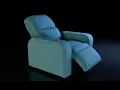 Blue Recliner Chair Demo 3D Animation