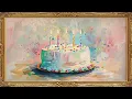 Happy Birt ay Frame TV Art Party Decor Wallpaper Framed Screensaver Cake Slideshow Balloons