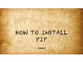Installing pip on Mac