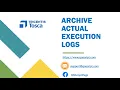Tosca Tutorial Lession 63 - Clear and Archive actual execution logs Execution Lists Logs