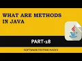 What are Methods in Java PART 18 Java tutorial