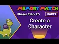 Create a Character in Phaser Editor 2D for Memory Match - Part 1
