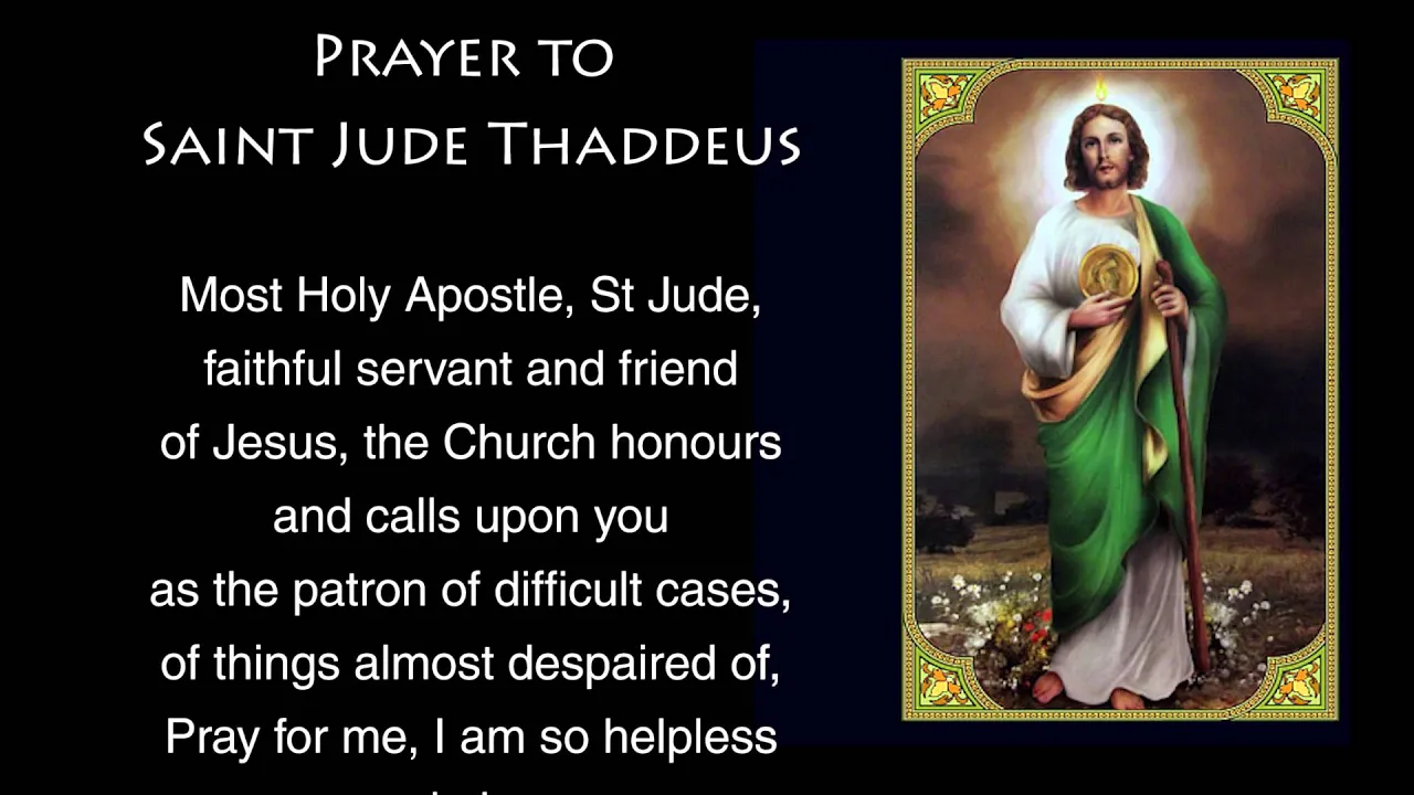 Prayer to Saint Jude - Prayer to St Jude - GOD HELP US