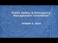 Public Safety Emergency Management Committee Meeting 2024