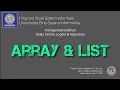 Array dan List Apa itu Array dan List Perbedaan dan Persamaan serta Contoh dalam Program Phyton