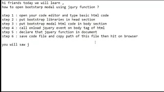 how to open or hit bootstrap modal by using jquery function 100 working Tested