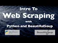 Beautiful Soup Tutorial - Intro To Web Scraping in Python suitable for beginners