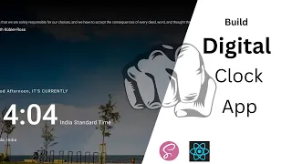 Build Digital Clock App with React React SASS Tutorial for Beginners HTML CSS JavaScript