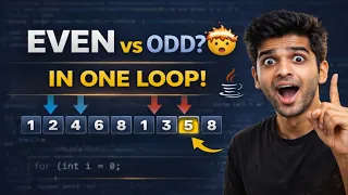 Count Even and Odd Numbers in List Using Java DSA Easy Explanation
