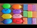 Making Slime With Funny Balloons And Floam Bricks