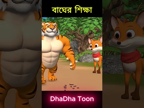 বাঘের শিক্ষা #shorts #banglacartoon #viralshorts