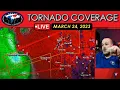 March 24 2023 LIVE Texas Tornado Warning Coverage Poolville D