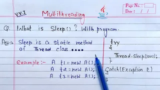 sleep method in java multithreading Learn Coding