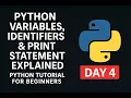 Python Keywords Identifiers Type ID Dir Explained Python Tutorial for Beginners Day 5