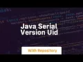 java serial version uid