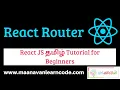 React Router Part 1 Examples React Tamil Tutorial for Beginners