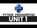 AKTU PYTHON PROGRAMMING Unit 1 in 17 Minutes B Tech 2nd Year QuickShot