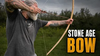 I Built A Bow With Stone Tools Only - It Actually Shoots