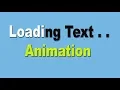 CSS Loading Text Animation