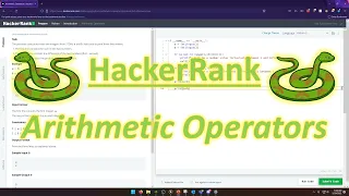 HackerRank Python Arithmetic Operators