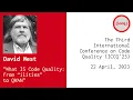 David West What IS Code Quality from ilities to SWAN