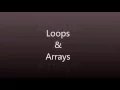 Control Statements part-2 Loops and Arrays
