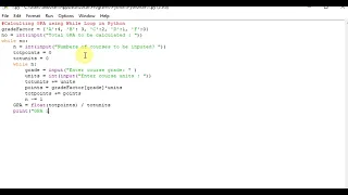 GPA using While Loop in Python