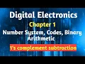 12th std Digital Electronics Number system Codes Binary Arithmetic 1 s Complement Subtraction