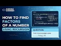Find Factors of a Number Using Recursion in Java Step-by-Step Tutorial