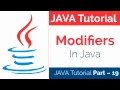 JAVA Tutorial Part - 19 How to Use Modifires in Java