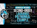 Second Order Lagrange Polynomial Example Numerical Methods