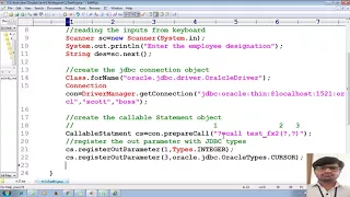 53 Advanced Java Tutorial JDBC Pl sql function with both select non select sql query adv java