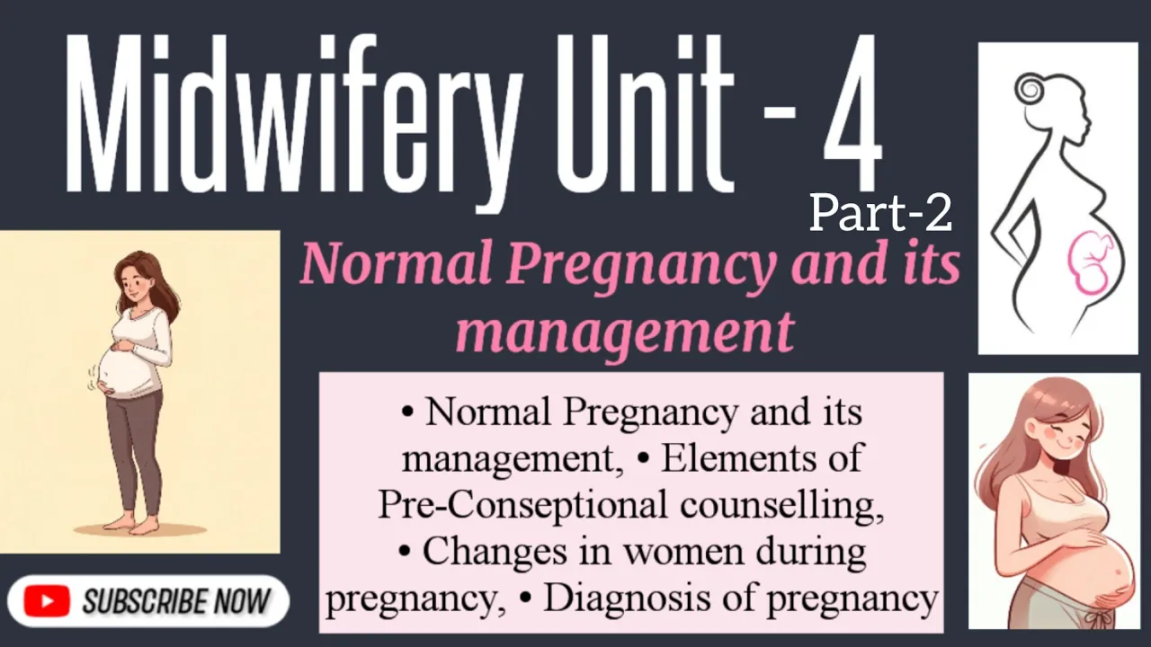 Normal Pregnancy and its management | Midwifery Unit-4 Part-2 #midwifery #pregnancy #normal